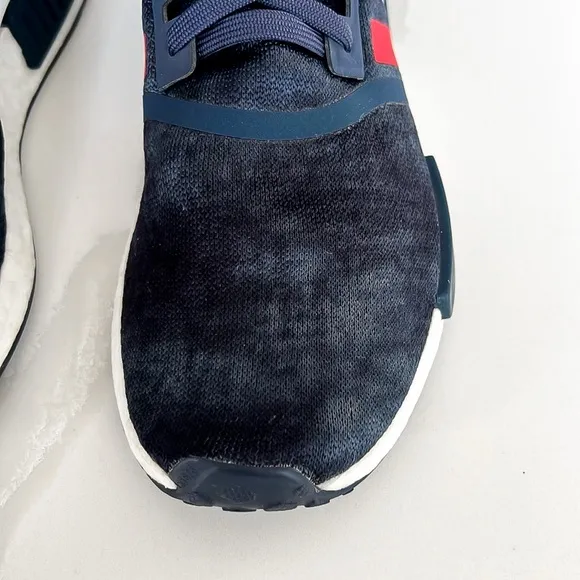 Adidas Originals NMD R1 Sneakers Shadow Navy White Tint Glory Red Mens Sz 9