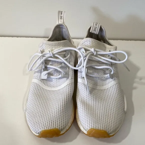 Adidas originals NMD sneakers in triple white size men’s 8 like new