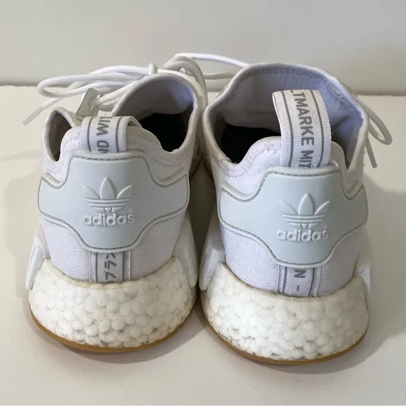 Adidas originals NMD sneakers in triple white size men’s 8 like new