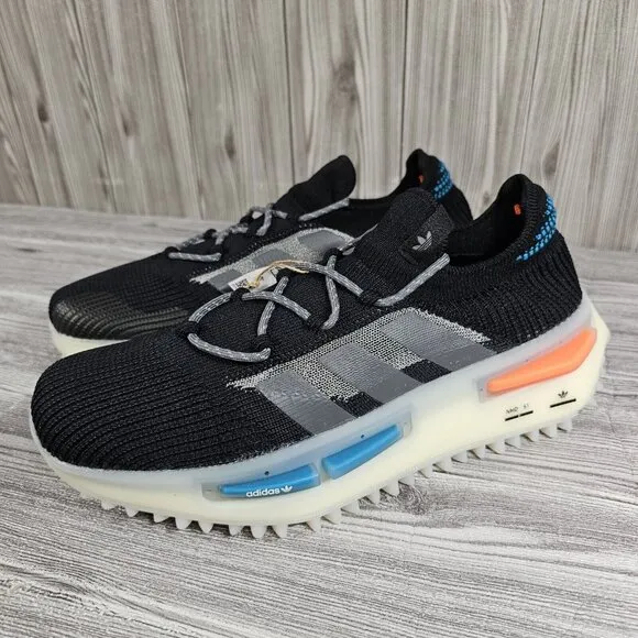 Adidas Originals NMD_S1 Core Black Orange Teal Blue - FZ5706 - Men's Size 10.5
