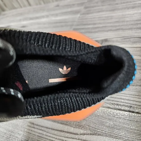 Adidas Originals NMD_S1 Core Black Orange Teal Blue - FZ5706 - Men's Size 10.5