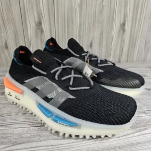 Adidas Originals NMD_S1 Core Black Orange Teal Blue - FZ5706 - Men's Size 10.5
