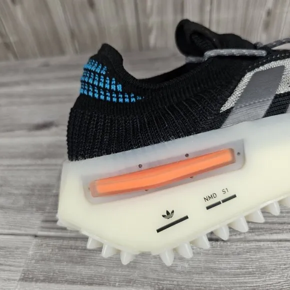 Adidas Originals NMD_S1 Core Black Orange Teal Blue - FZ5706 - Men's Size 10.5
