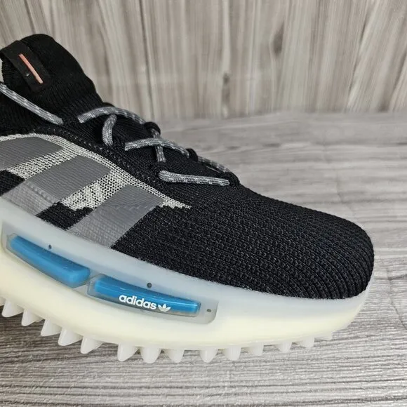 Adidas Originals NMD_S1 Core Black Orange Teal Blue - FZ5706 - Men's Size 10.5