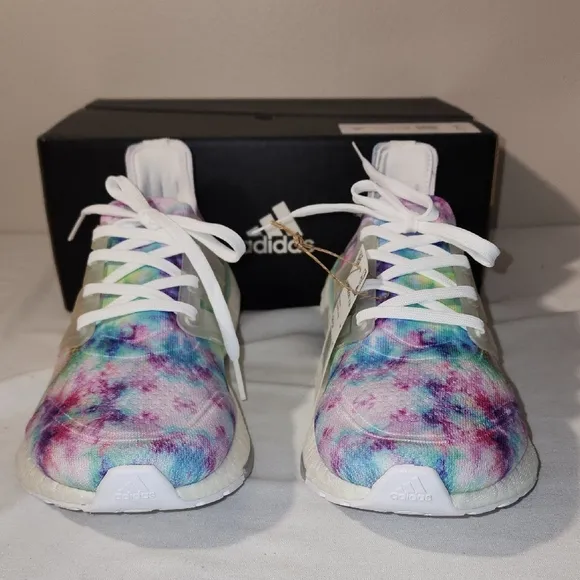 Adidas Purple and Blue Sneakers with Boost Cushioning
