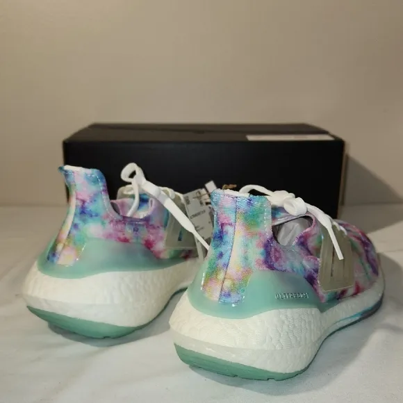 Adidas Purple and Blue Sneakers with Boost Cushioning