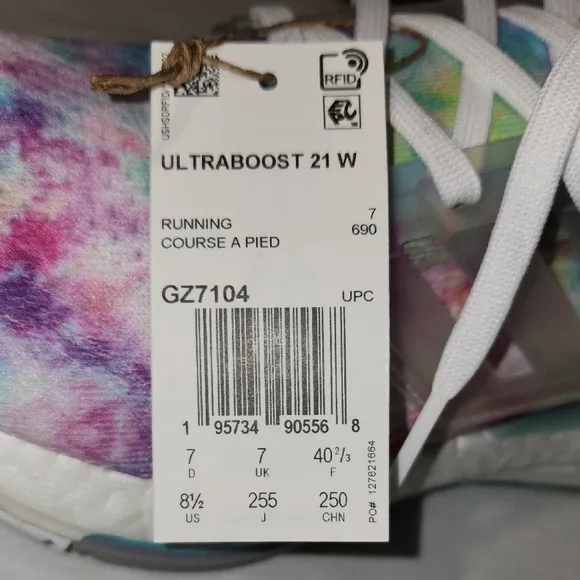 Adidas Purple and Blue Sneakers with Boost Cushioning
