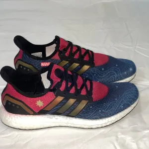 Adidas Red and Blue Sneakers with Breathable Knit Upper
