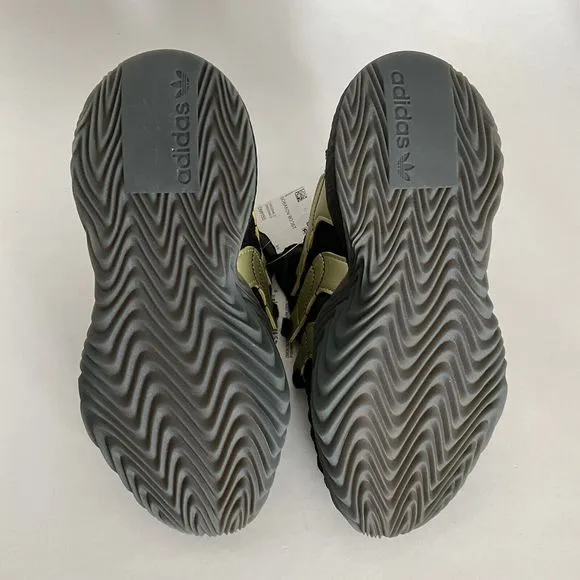 Adidas Sobakov Boost Boys Size 4 Lace-up Sneakers Black Gold