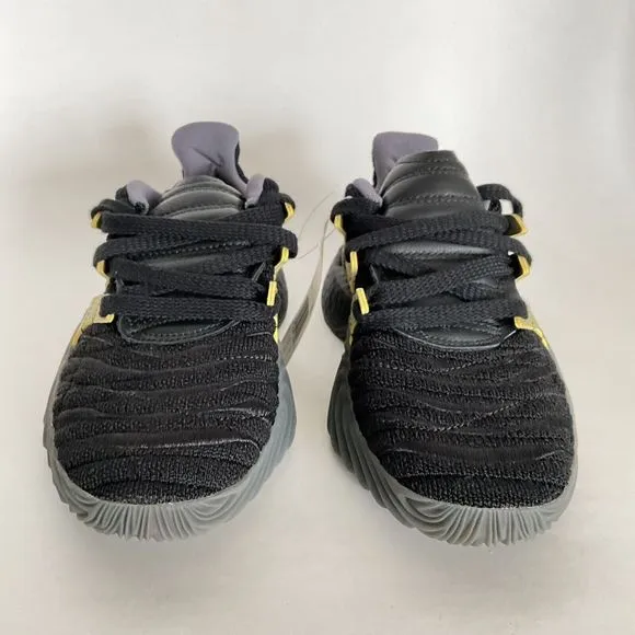 Adidas Sobakov Boost Boys Size 4 Lace-up Sneakers Black Gold