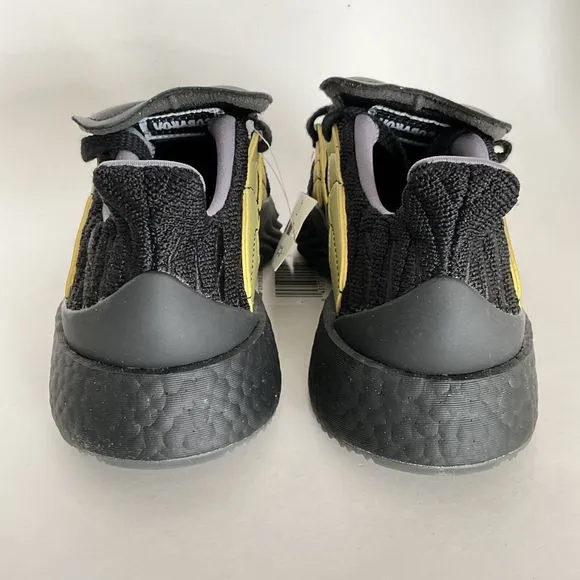 Adidas Sobakov Boost Boys Size 4 Lace-up Sneakers Black Gold