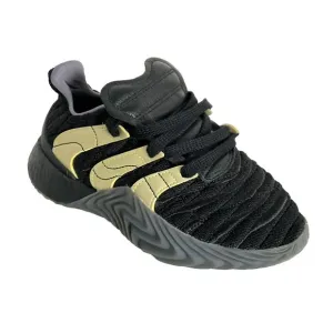 Adidas Sobakov Boost Boys Size 4 Lace-up Sneakers Black Gold