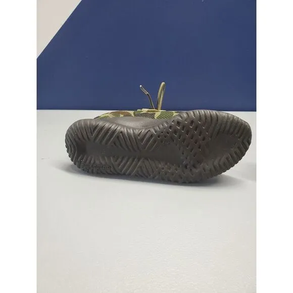 adidas Tubular Shadow Sneakers Kids Size 3‎ Green Camo Knit Athletic Lace Up