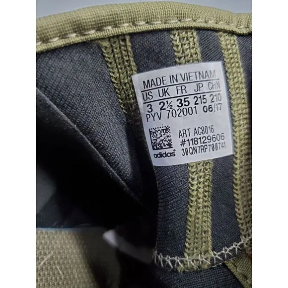 adidas Tubular Shadow Sneakers Kids Size 3‎ Green Camo Knit Athletic Lace Up