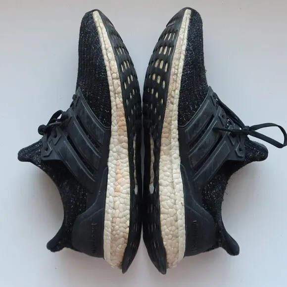 Adidas Ultra Boost Core Black Knit Upper Men's Sneakers Running Shoes Size 10.5