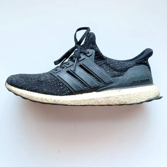 Adidas Ultra Boost Core Black Knit Upper Men's Sneakers Running Shoes Size 10.5