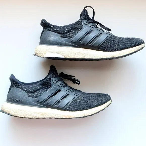 Adidas Ultra Boost Core Black Knit Upper Men's Sneakers Running Shoes Size 10.5