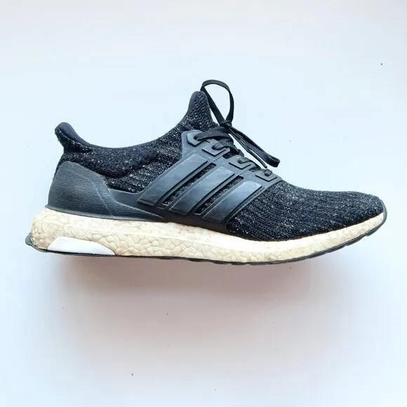 Adidas Ultra Boost Core Black Knit Upper Men's Sneakers Running Shoes Size 10.5