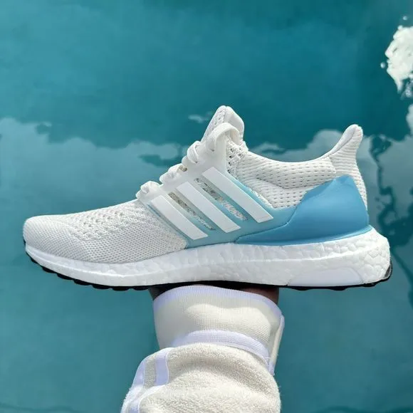 Adidas UltraBoost 1.0 Low White Preloved Blue Women's Running Shoes HQ6440