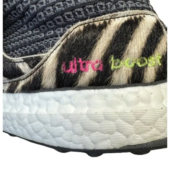 Adidas Ultraboost DNA Faux Zebra Print Hair Men's Sneakers Size 11.5