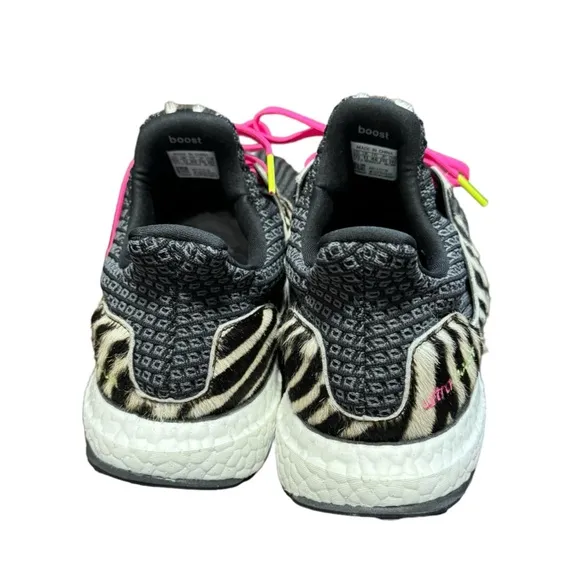 Adidas Ultraboost DNA Faux Zebra Print Hair Men’s Sneakers Size 11.5
