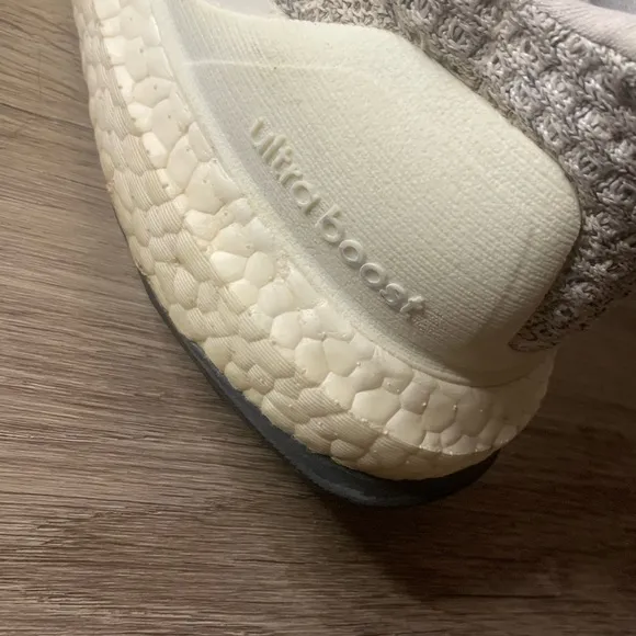 Adidas Ultraboost Ultra BoostF36155 White &amp; Grey US sz 10.5Fast Shipping Used