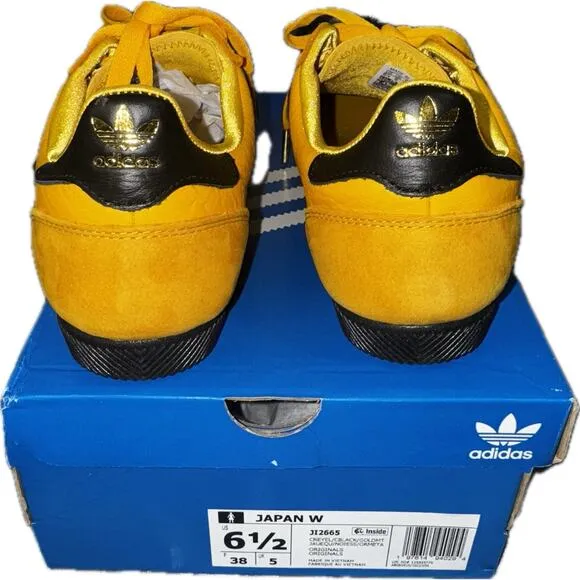 Adidas Unisex Japan “Crew Yellow” Black Stripe JI2665 Men 6.5 Women 8.5 NWT BOX
