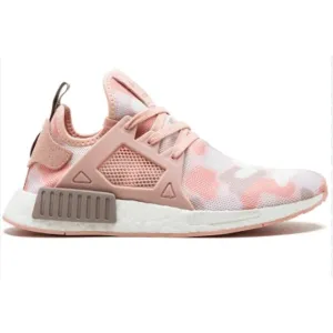 Adidas Womens NMD XR1 Duck Camo Sneakers in Pink and Gray Mesh Knit 9