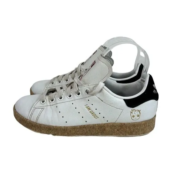 Adidas x Marvel Stan Smith 'I Am Groot' Women's Sneakers Size 6.5 White
