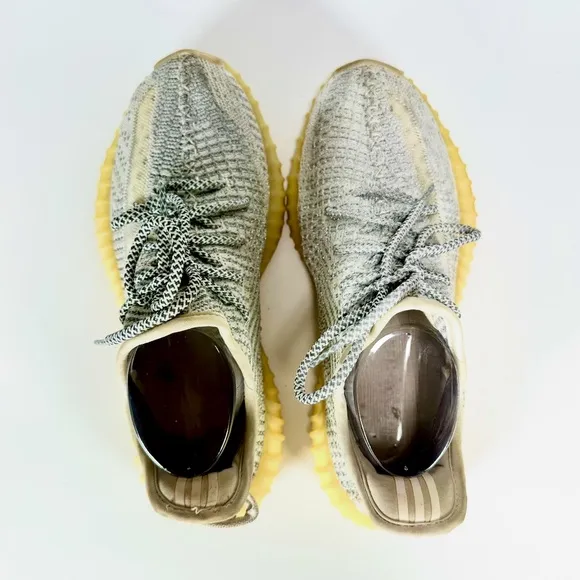 Adidas x YEEZY Boost 350 V2 &quot;Lundmark&quot; Grey Knit Fabric Men’s Sneaker Size 7 1/2