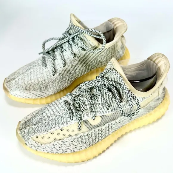 Adidas x YEEZY Boost 350 V2 &quot;Lundmark&quot; Grey Knit Fabric Men’s Sneaker Size 7 1/2
