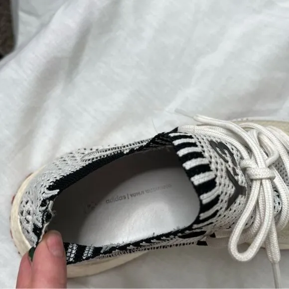 Adidas Y-3  Yohji Yamamoto  White/Black Ratio Racer Knit Sneakers Sz 6.5 Lace-Up