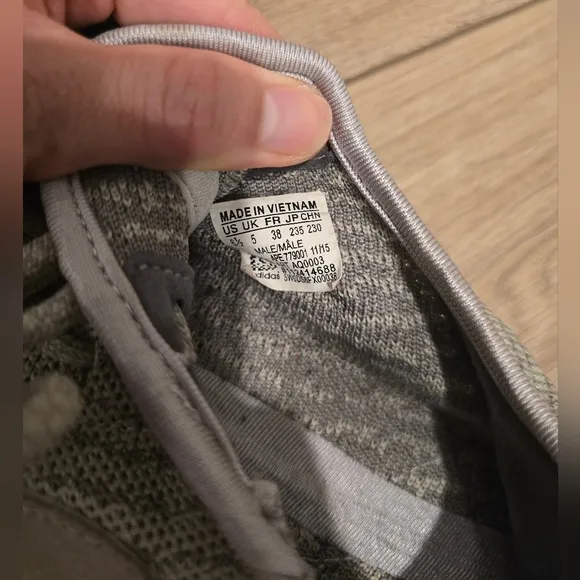 adidas Yeezy Boost 350 Moonrock Gray Knit Sneakers