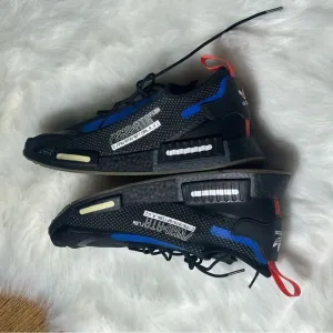 Adidas Black and Blue Futuristic Sneakers