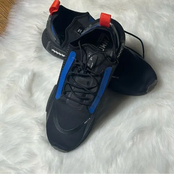 Adidas Black and Blue Futuristic Sneakers