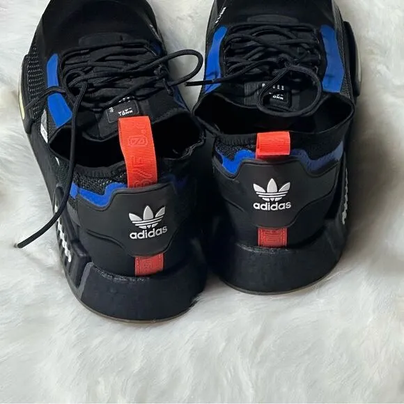 Adidas Black and Blue Futuristic Sneakers