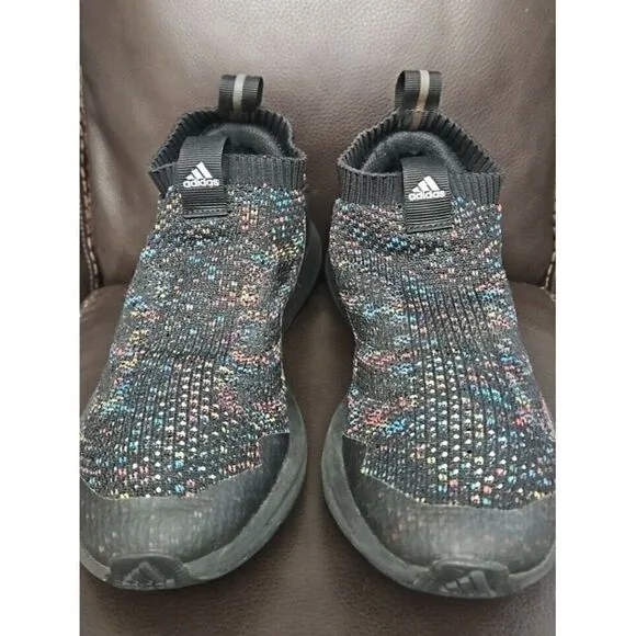 Adidas Boys Rapidarun Knit Athletic Running Shoes Sneakers Size 6