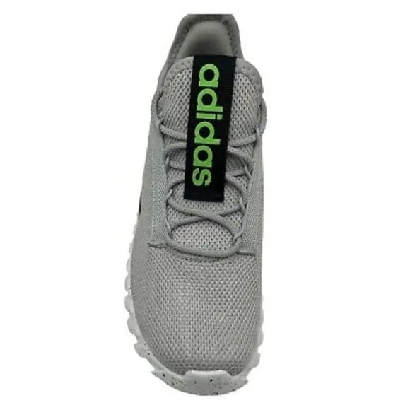Adidas Kaptir Youth Knit Sneakers - Size 3 - Gray/Black/Green - New in Box NWT