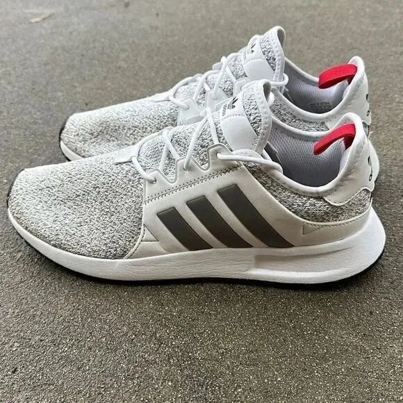 Adidas x_plr knit white &amp; gray sneakers