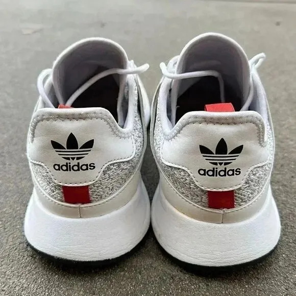 Adidas x_plr knit white &amp; gray sneakers