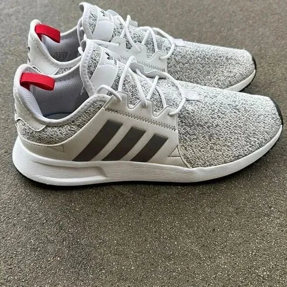Adidas x_plr knit white &amp; gray sneakers