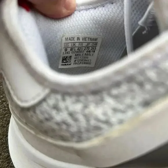 Adidas x_plr knit white &amp; gray sneakers