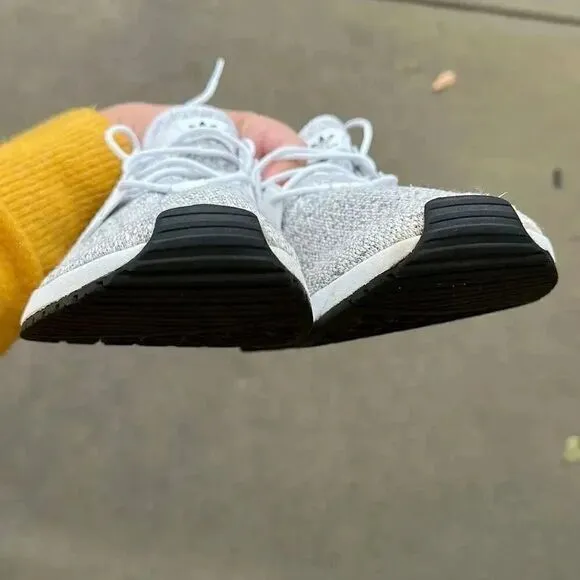 Adidas x_plr knit white &amp; gray sneakers
