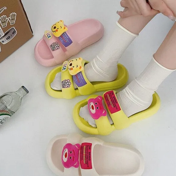 Adorable Pillow Slides Anti-Slip Sandals Ultra Soft Slippers Indoor Outdoor Shoe
