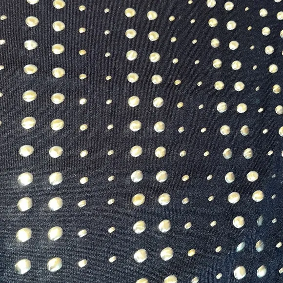 ADRIENNE VITTADINI LARGE black gold studded lightweight knit sleeveless