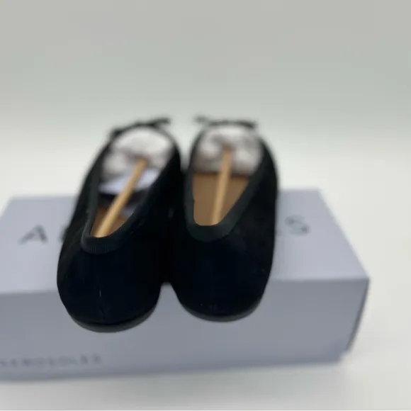 Aerosoles Women's Homebet Ballet Flat Size 12M BLACK Faux Suede