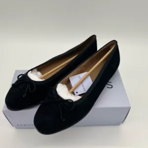 Aerosoles Women's Homebet Ballet Flat Size 12M BLACK Faux Suede