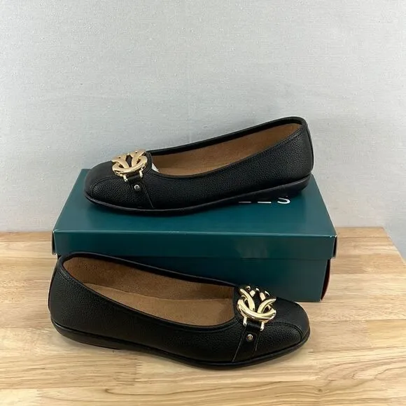 Aerosoles Big Bet Ballet Flats- Black- Size 8 M- NIB