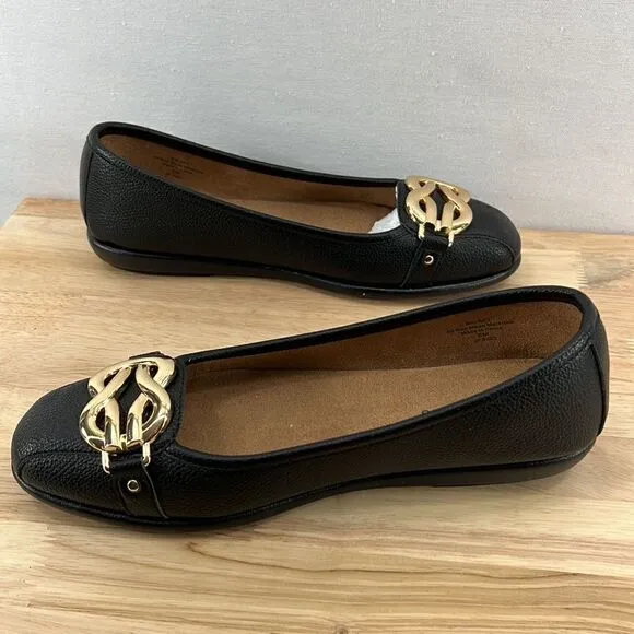 Aerosoles Big Bet Ballet Flats- Black- Size 8 M- NIB