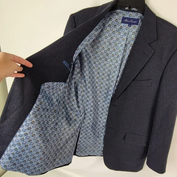 Alan Flusser 100% Wool Mens Blazer Jacket Sz M NWOT